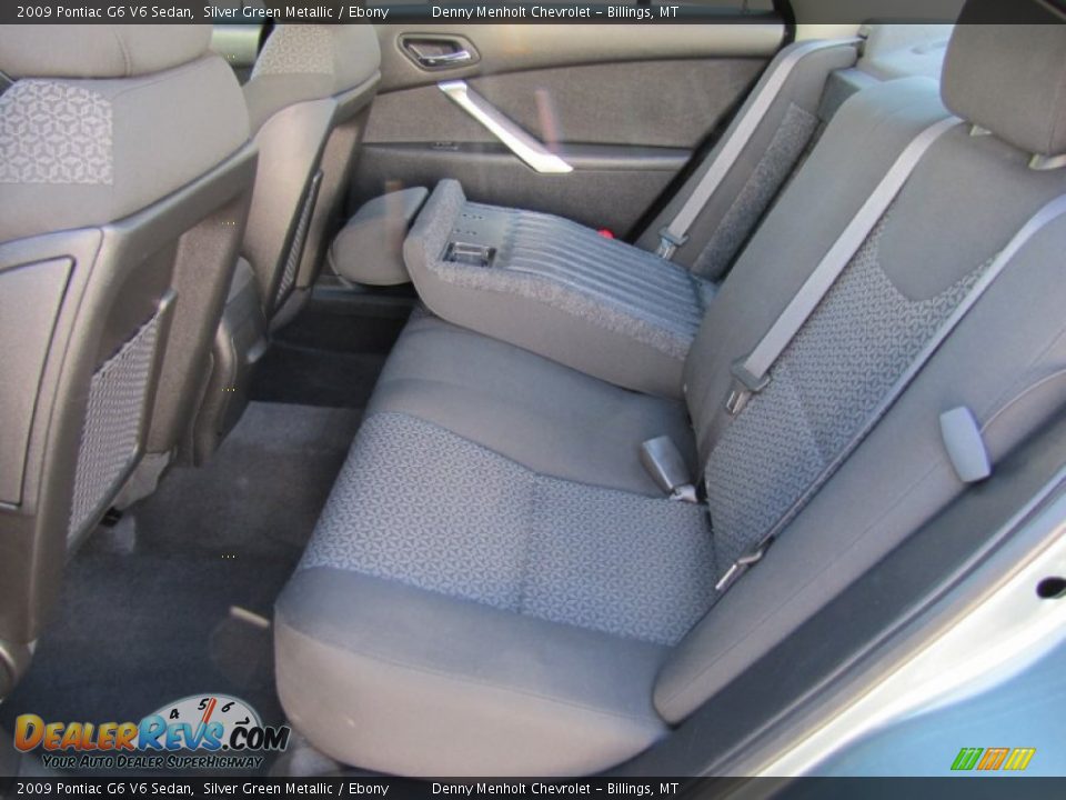2009 Pontiac G6 V6 Sedan Silver Green Metallic / Ebony Photo #25