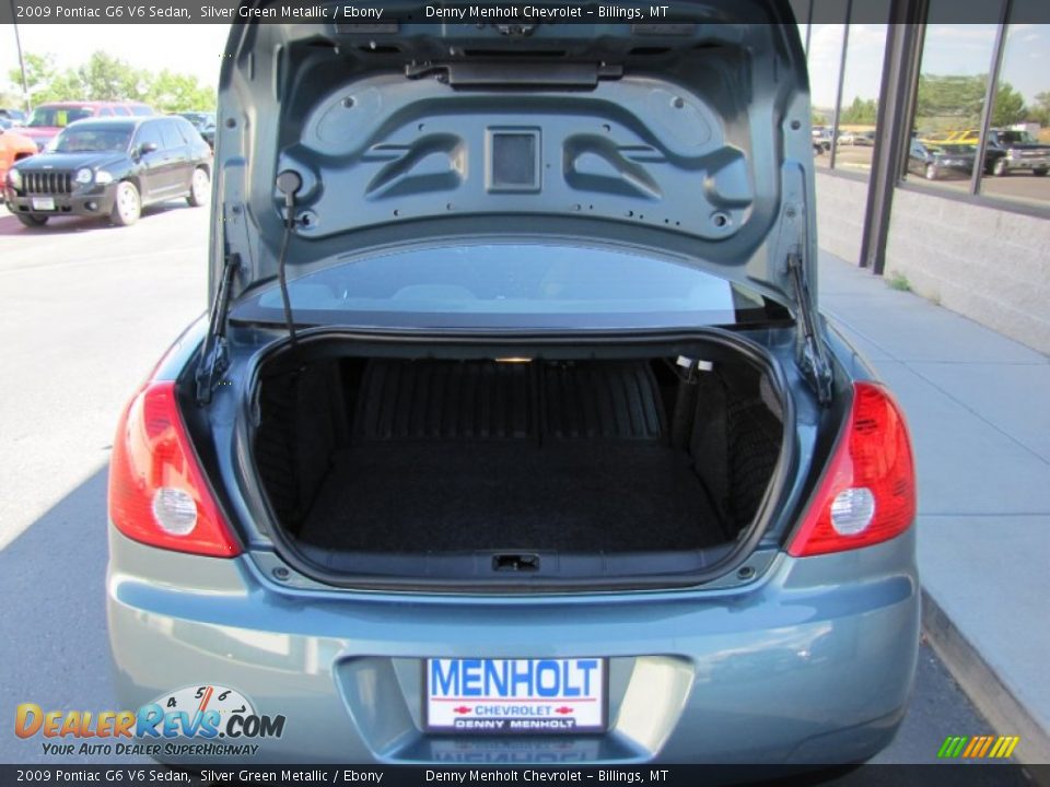 2009 Pontiac G6 V6 Sedan Silver Green Metallic / Ebony Photo #28