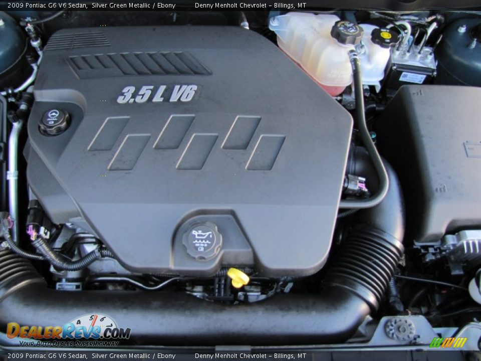 2009 Pontiac G6 V6 Sedan Silver Green Metallic / Ebony Photo #29