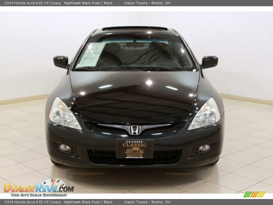 2004 Honda Accord EX V6 Coupe Nighthawk Black Pearl / Black Photo #2
