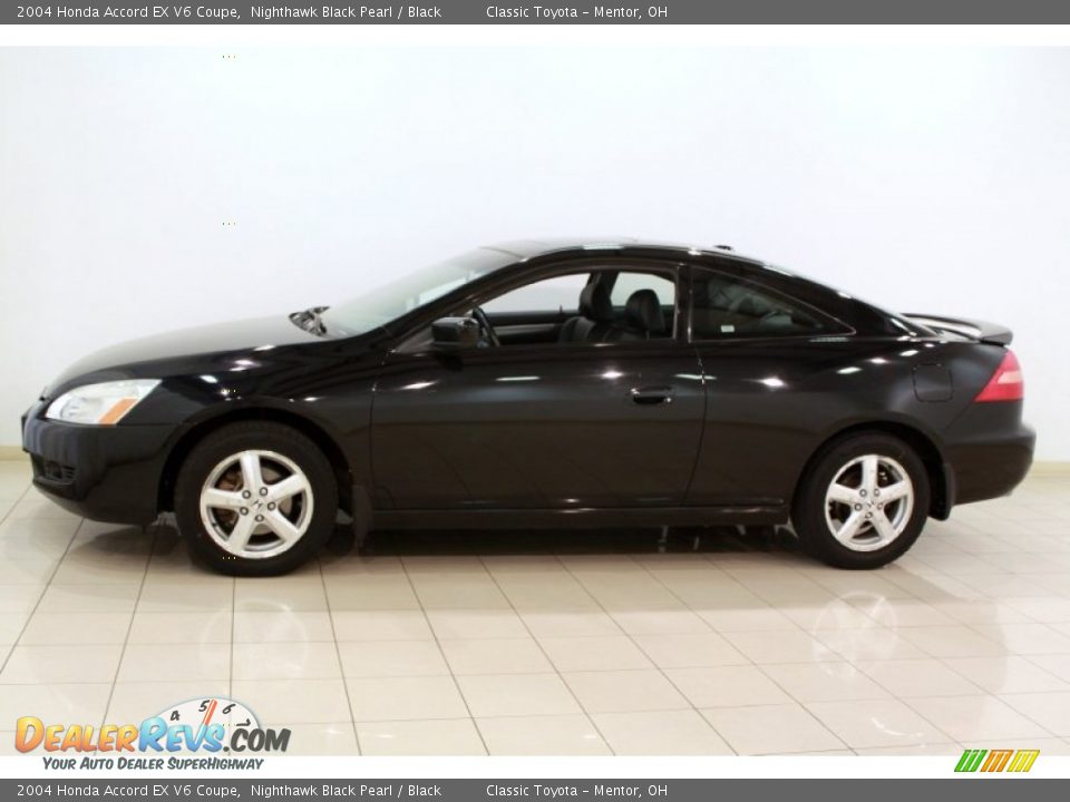 2004 Honda Accord EX V6 Coupe Nighthawk Black Pearl / Black Photo #4