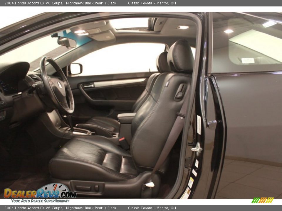2004 Honda Accord EX V6 Coupe Nighthawk Black Pearl / Black Photo #7