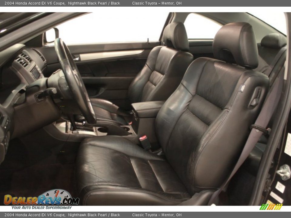 2004 Honda Accord EX V6 Coupe Nighthawk Black Pearl / Black Photo #8