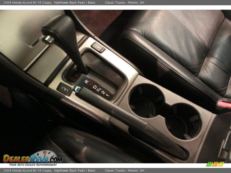 2004 Honda Accord EX V6 Coupe Nighthawk Black Pearl / Black Photo #13