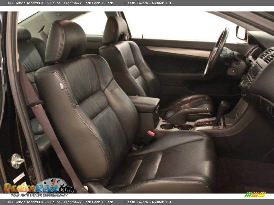2004 Honda Accord EX V6 Coupe Nighthawk Black Pearl / Black Photo #14