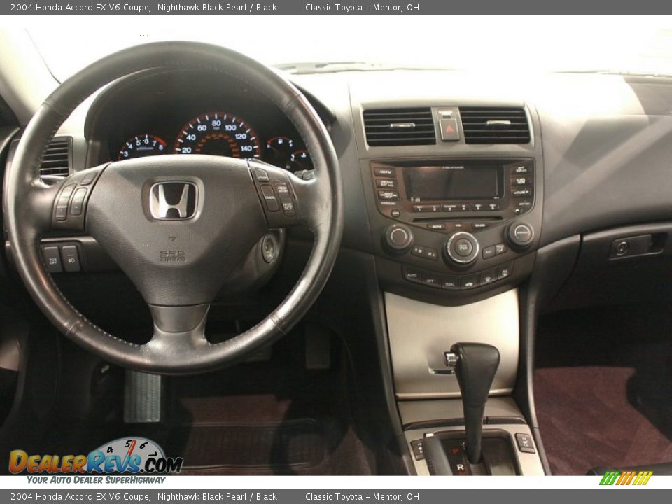 2004 Honda Accord EX V6 Coupe Nighthawk Black Pearl / Black Photo #17