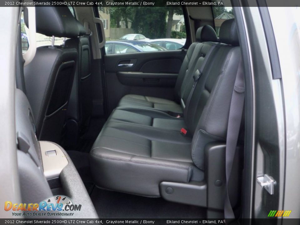 Ebony Interior - 2012 Chevrolet Silverado 2500HD LTZ Crew Cab 4x4 Photo #17