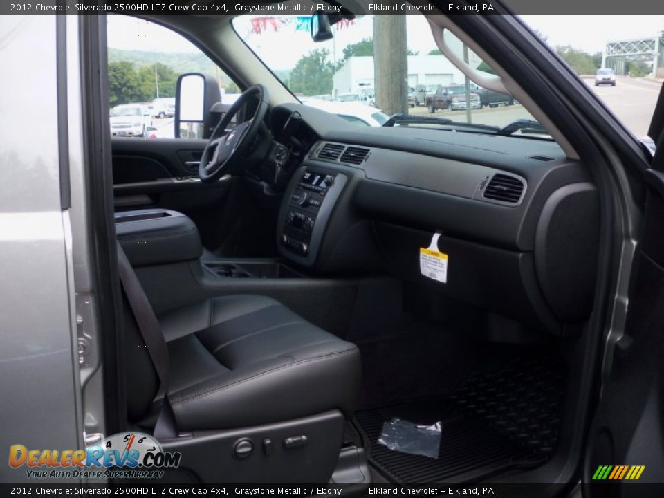 Ebony Interior - 2012 Chevrolet Silverado 2500HD LTZ Crew Cab 4x4 Photo #22