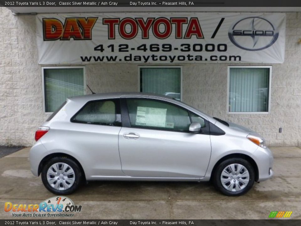 2012 Toyota Yaris L 3 Door Classic Silver Metallic / Ash Gray Photo #1