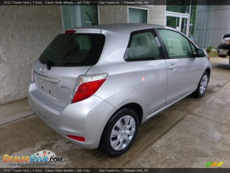 2012 Toyota Yaris L 3 Door Classic Silver Metallic / Ash Gray Photo #2