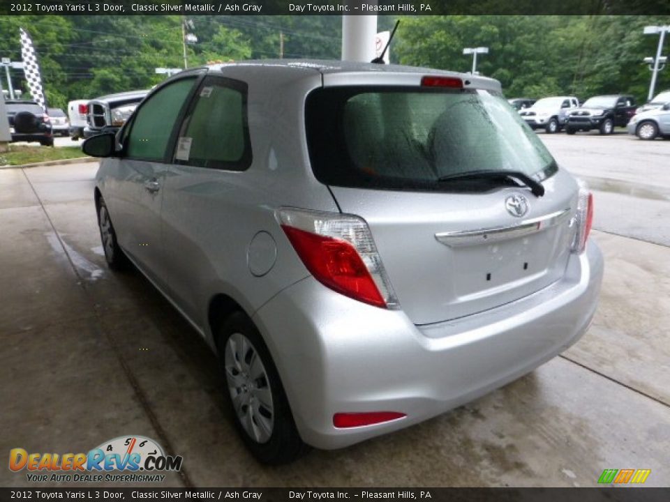2012 Toyota Yaris L 3 Door Classic Silver Metallic / Ash Gray Photo #4