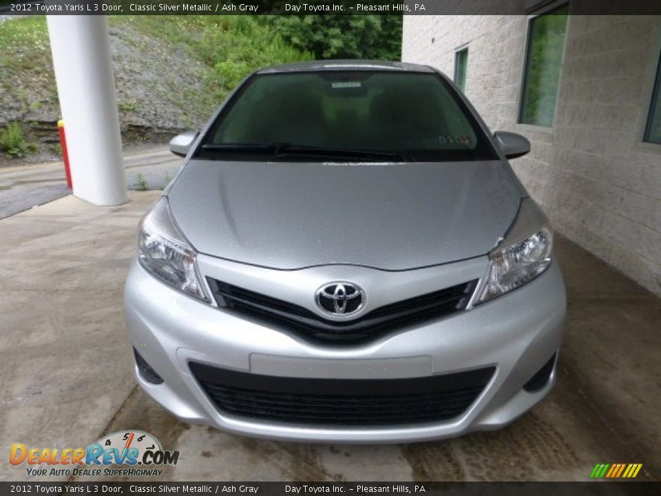 2012 Toyota Yaris L 3 Door Classic Silver Metallic / Ash Gray Photo #6
