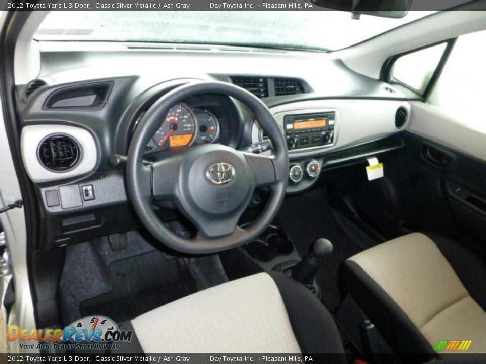 2012 Toyota Yaris L 3 Door Classic Silver Metallic / Ash Gray Photo #10