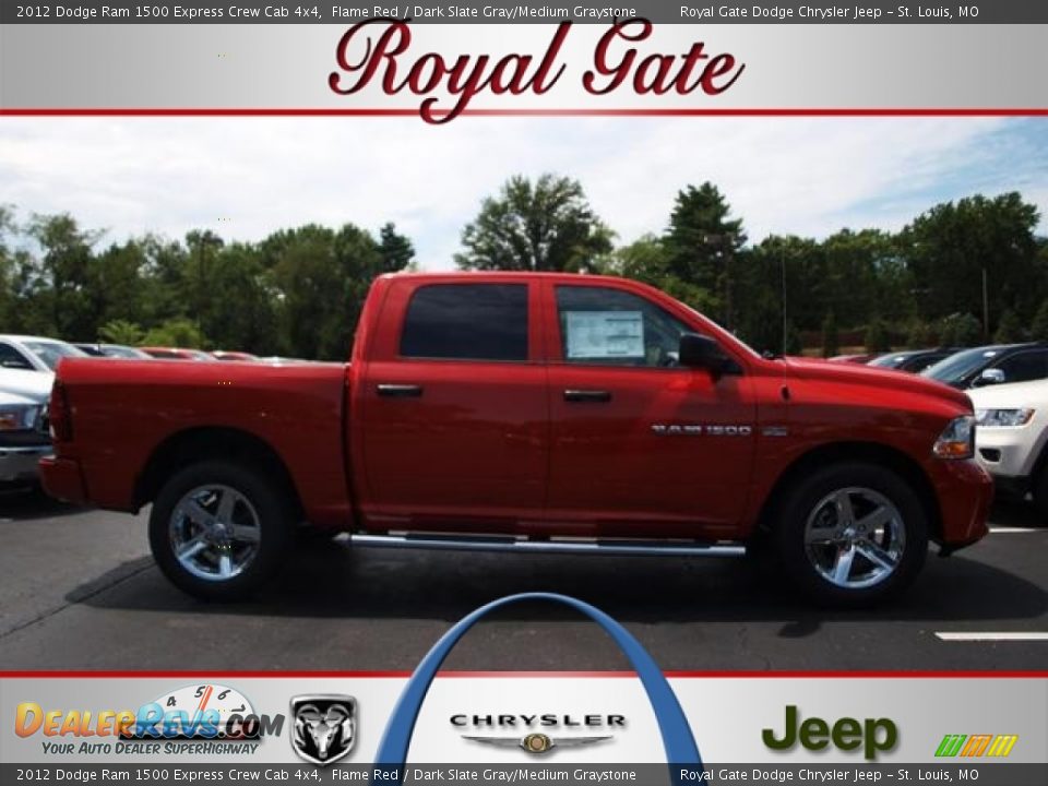 2012 Dodge Ram 1500 Express Crew Cab 4x4 Flame Red / Dark Slate Gray/Medium Graystone Photo #1
