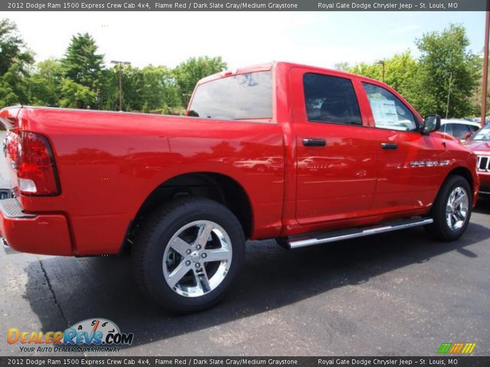 2012 Dodge Ram 1500 Express Crew Cab 4x4 Flame Red / Dark Slate Gray/Medium Graystone Photo #3