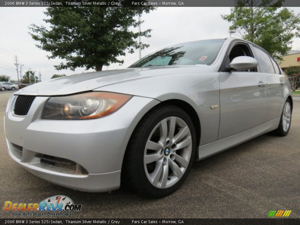 2006 BMW 3 Series 325i Sedan Titanium Silver Metallic / Grey Photo #1