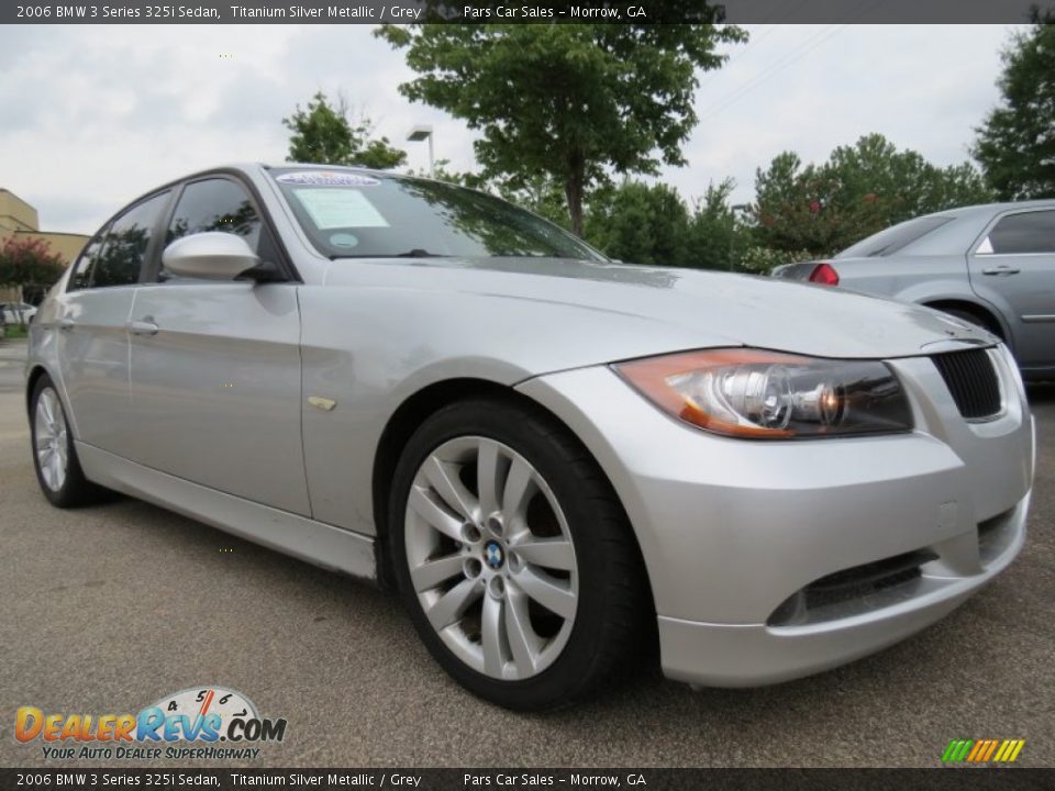 2006 BMW 3 Series 325i Sedan Titanium Silver Metallic / Grey Photo #4