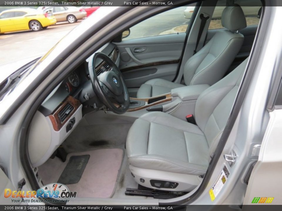 2006 BMW 3 Series 325i Sedan Titanium Silver Metallic / Grey Photo #6