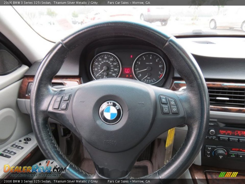 2006 BMW 3 Series 325i Sedan Titanium Silver Metallic / Grey Photo #13