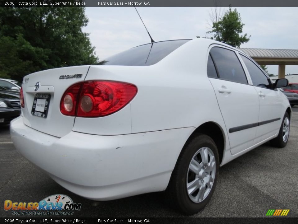 2006 Toyota Corolla LE Super White / Beige Photo #3