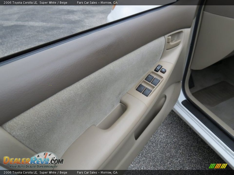 2006 Toyota Corolla LE Super White / Beige Photo #7