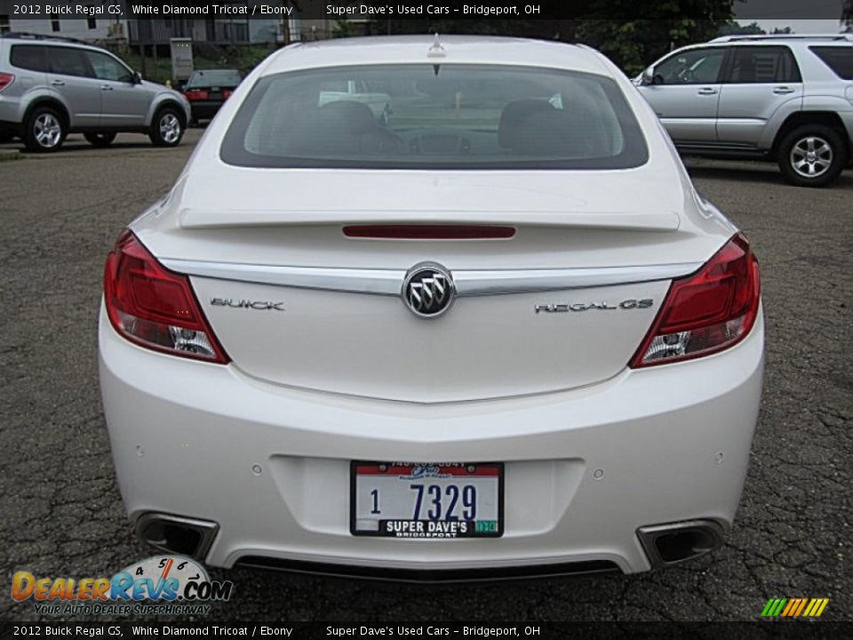 2012 Buick Regal GS White Diamond Tricoat / Ebony Photo #10