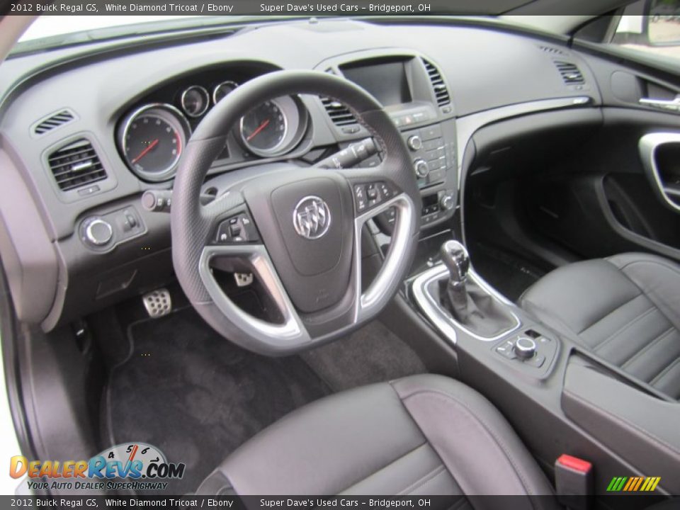 Ebony Interior - 2012 Buick Regal GS Photo #19