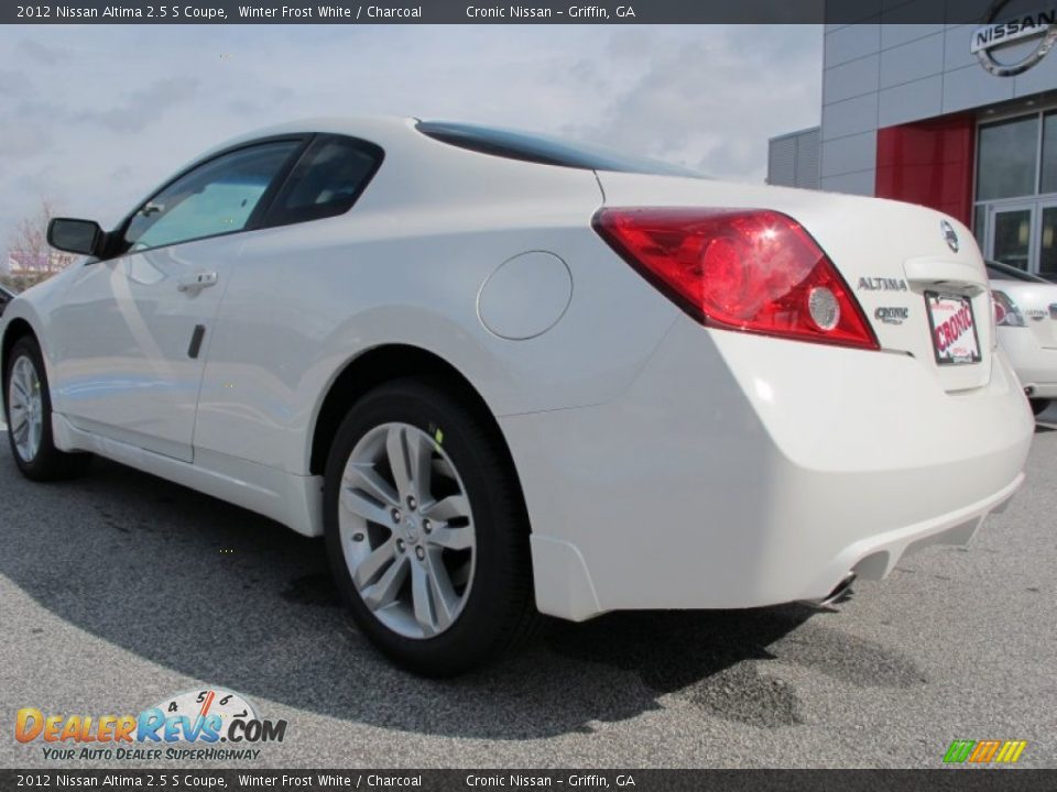 2012 Nissan Altima 2.5 S Coupe Winter Frost White / Charcoal Photo #3