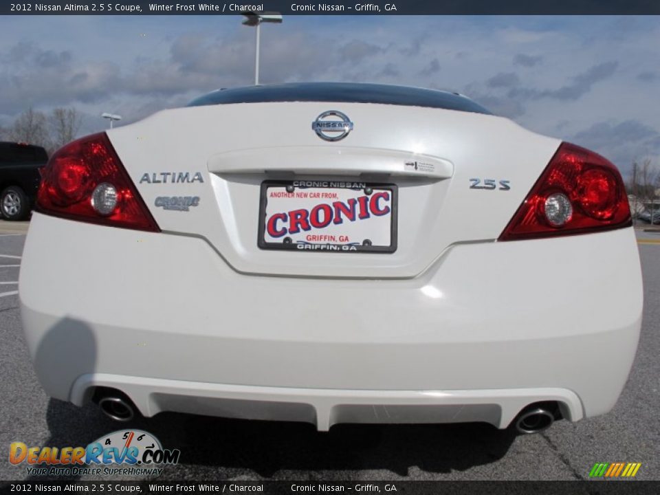 2012 Nissan Altima 2.5 S Coupe Winter Frost White / Charcoal Photo #4