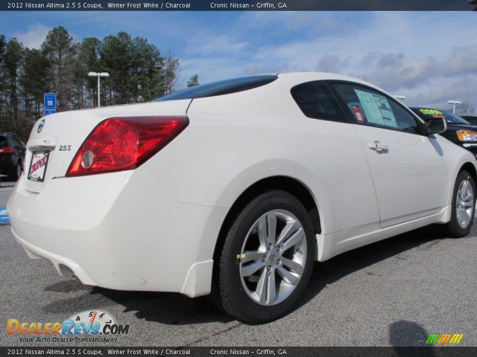 2012 Nissan Altima 2.5 S Coupe Winter Frost White / Charcoal Photo #5