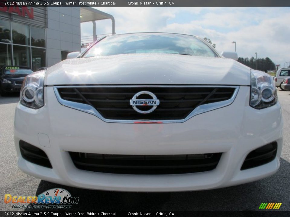 2012 Nissan Altima 2.5 S Coupe Winter Frost White / Charcoal Photo #7