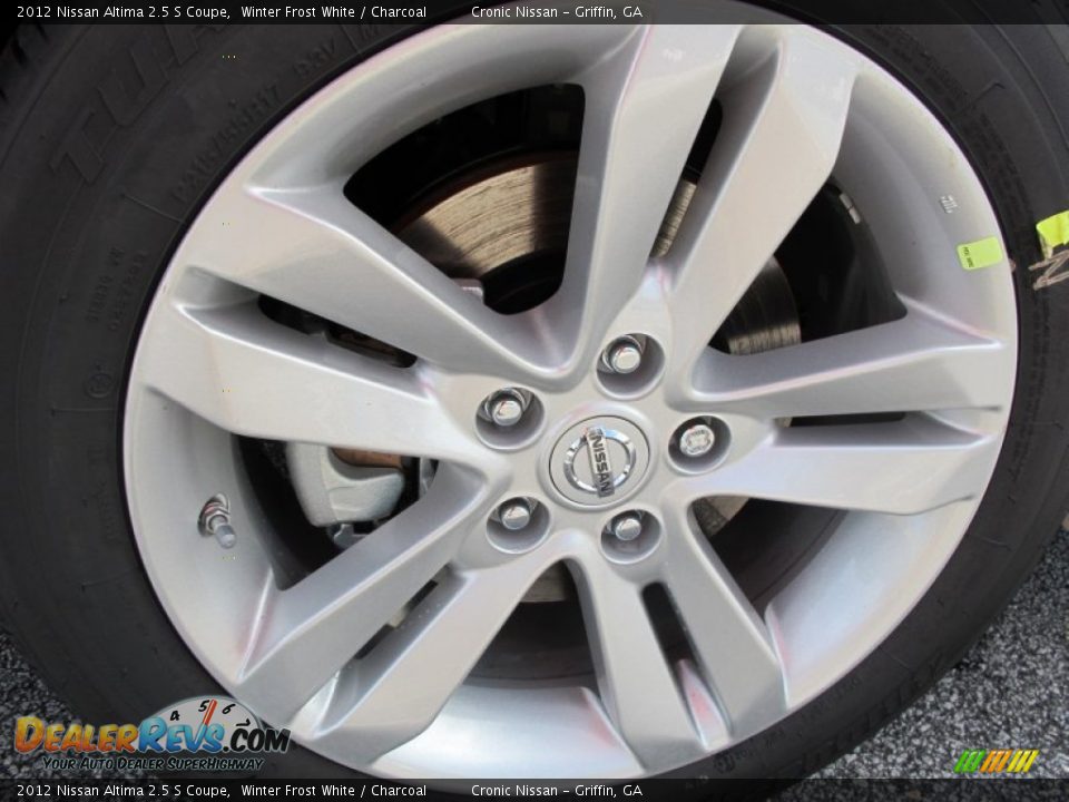 2012 Nissan Altima 2.5 S Coupe Winter Frost White / Charcoal Photo #8