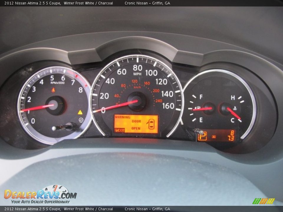 2012 Nissan Altima 2.5 S Coupe Winter Frost White / Charcoal Photo #12