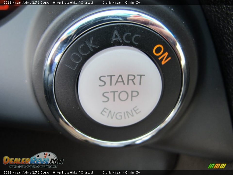 2012 Nissan Altima 2.5 S Coupe Winter Frost White / Charcoal Photo #14