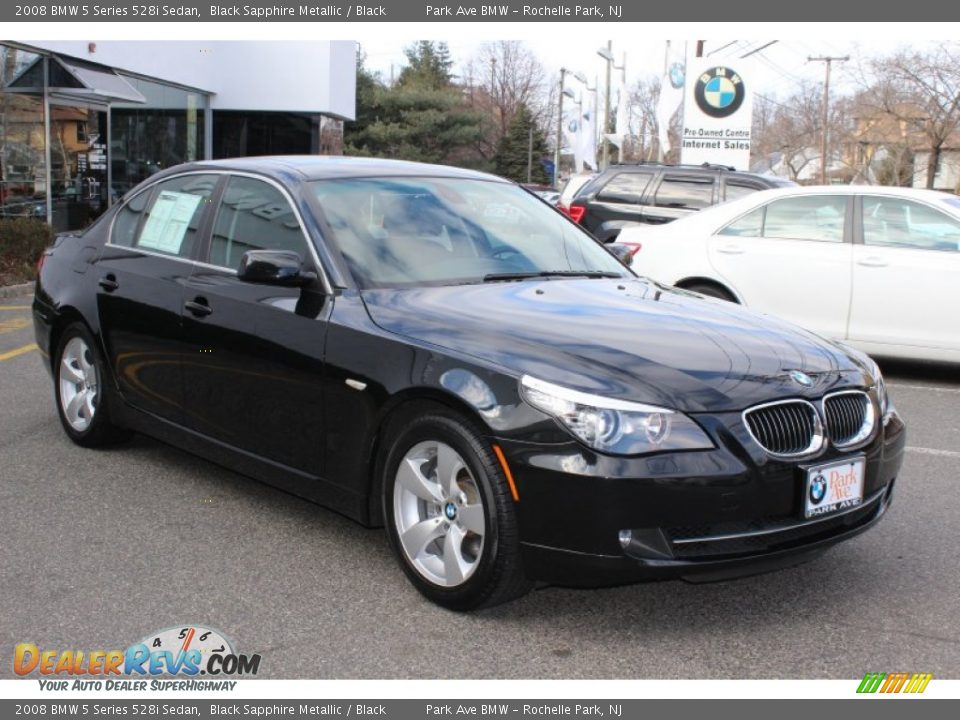 2008 BMW 5 Series 528i Sedan Black Sapphire Metallic / Black Photo #3