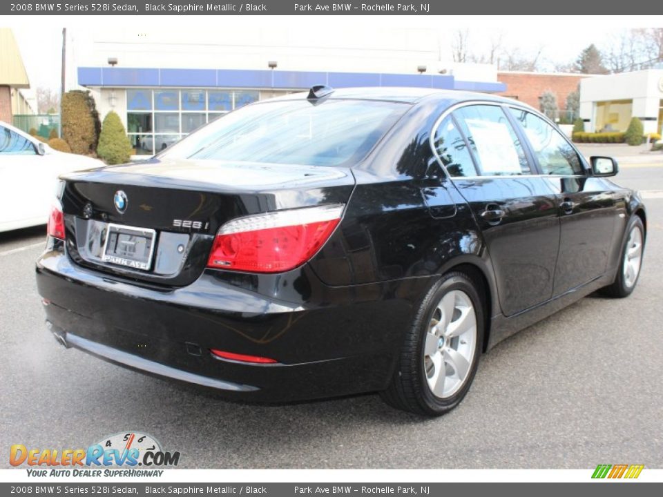 2008 BMW 5 Series 528i Sedan Black Sapphire Metallic / Black Photo #5