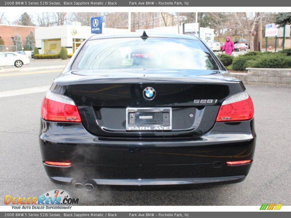 2008 BMW 5 Series 528i Sedan Black Sapphire Metallic / Black Photo #6