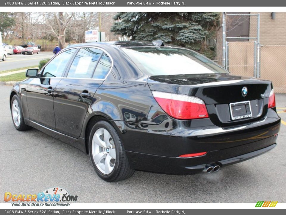 2008 BMW 5 Series 528i Sedan Black Sapphire Metallic / Black Photo #7