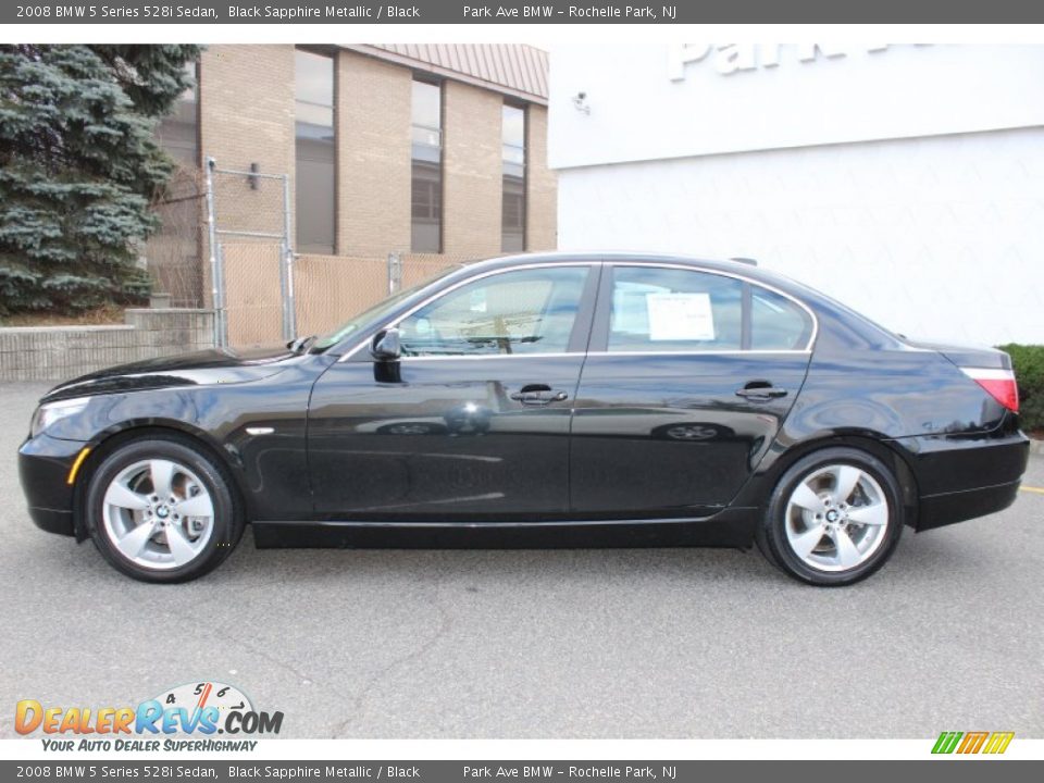 2008 BMW 5 Series 528i Sedan Black Sapphire Metallic / Black Photo #8