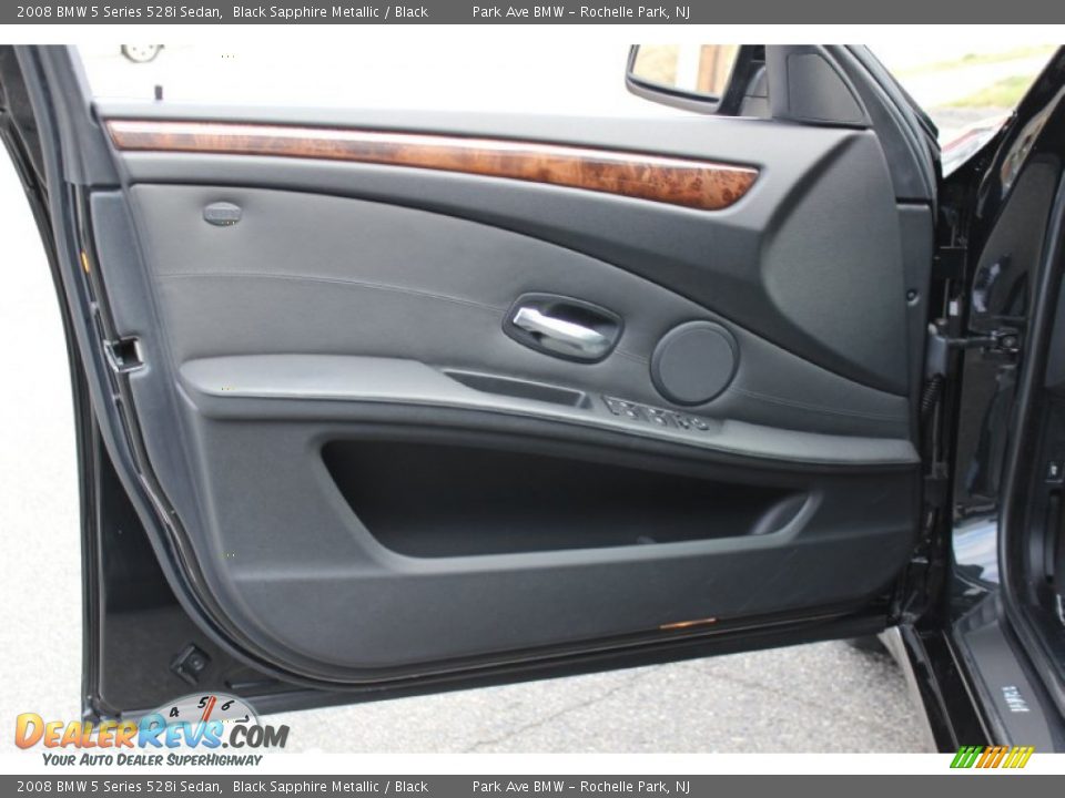 2008 BMW 5 Series 528i Sedan Black Sapphire Metallic / Black Photo #9