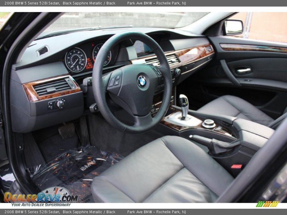 2008 BMW 5 Series 528i Sedan Black Sapphire Metallic / Black Photo #10
