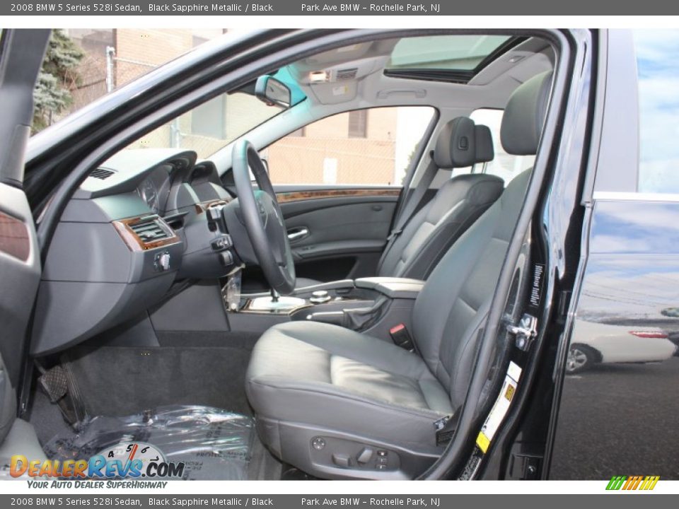 2008 BMW 5 Series 528i Sedan Black Sapphire Metallic / Black Photo #11