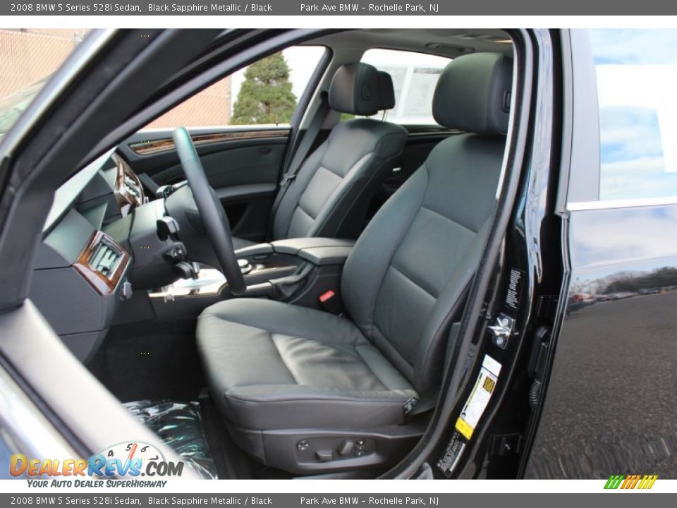 2008 BMW 5 Series 528i Sedan Black Sapphire Metallic / Black Photo #12