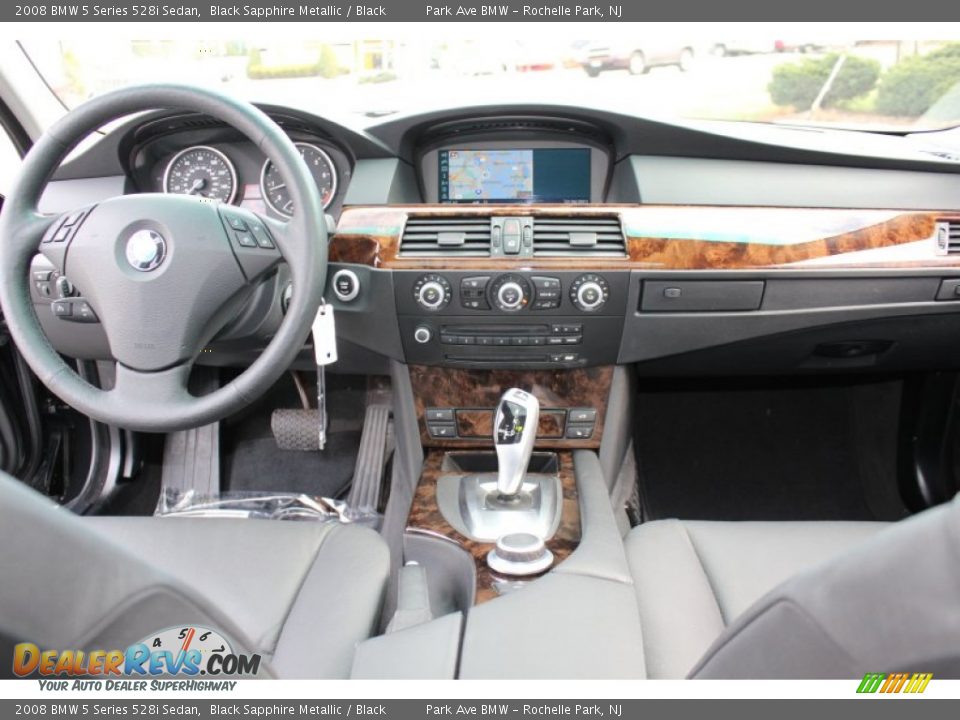 2008 BMW 5 Series 528i Sedan Black Sapphire Metallic / Black Photo #13