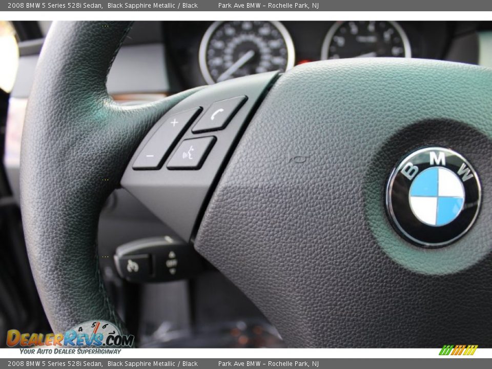 2008 BMW 5 Series 528i Sedan Black Sapphire Metallic / Black Photo #15