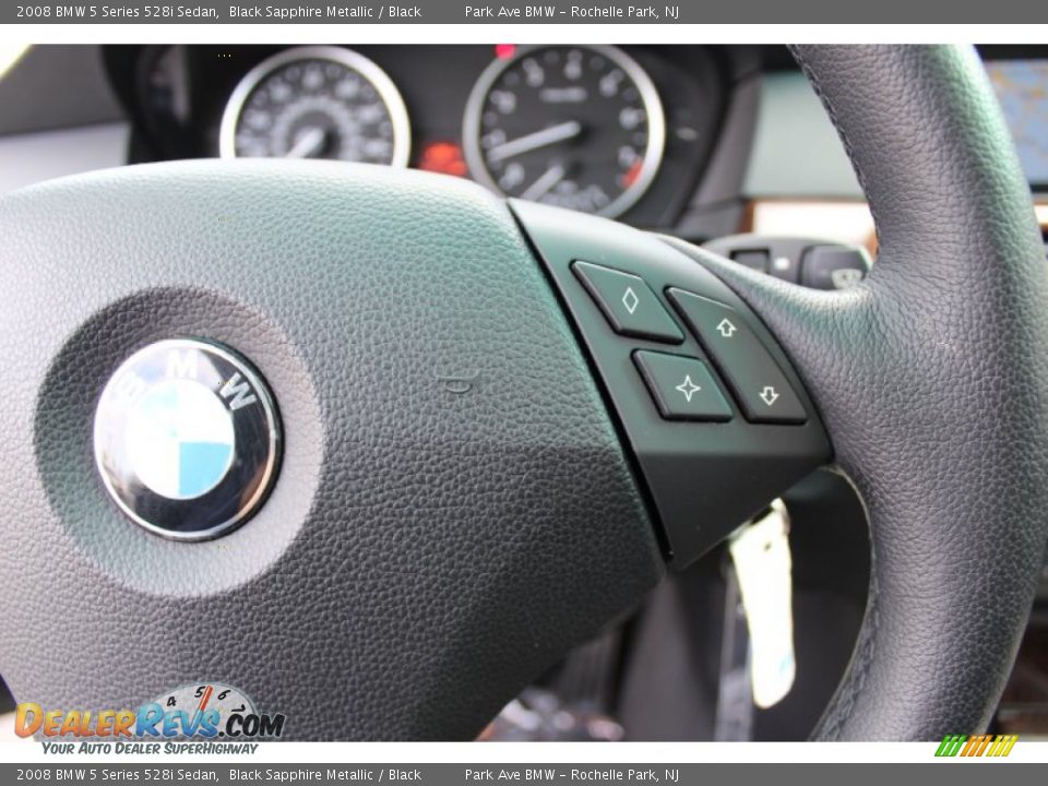 2008 BMW 5 Series 528i Sedan Black Sapphire Metallic / Black Photo #16