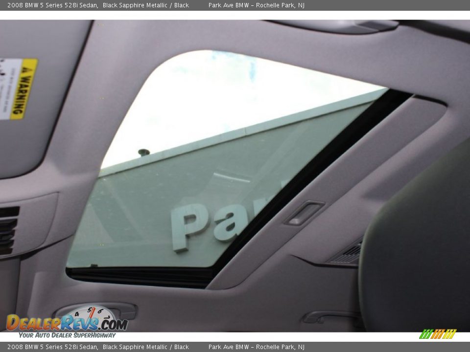 2008 BMW 5 Series 528i Sedan Black Sapphire Metallic / Black Photo #19
