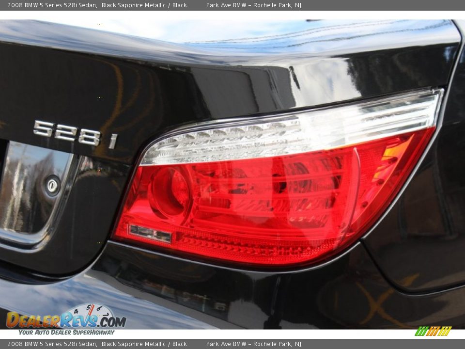 2008 BMW 5 Series 528i Sedan Black Sapphire Metallic / Black Photo #21