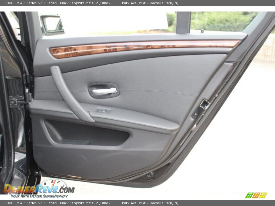 2008 BMW 5 Series 528i Sedan Black Sapphire Metallic / Black Photo #22