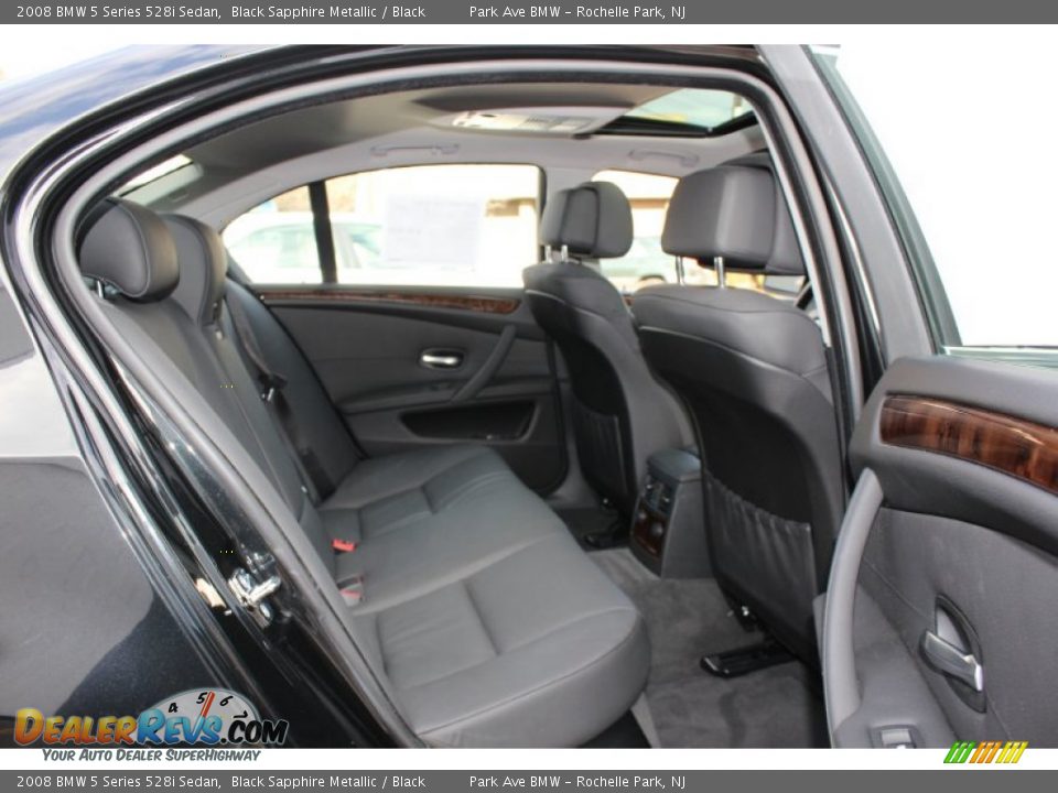 2008 BMW 5 Series 528i Sedan Black Sapphire Metallic / Black Photo #23